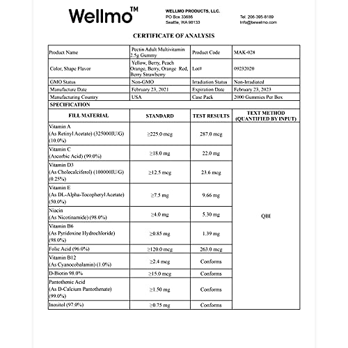 NEWVAVA Wellmo Multi Vitamin Mixed Fruit Flavored Vegan Gummies - 1 Count - image 7