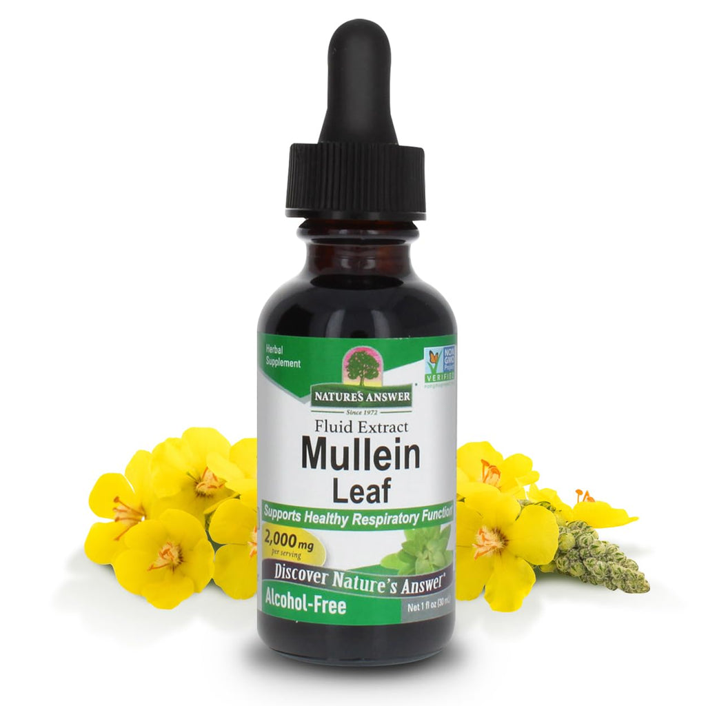 Nature's Answer Mullein Leaf Herbal Supplement - 2 x 1 Fl Oz