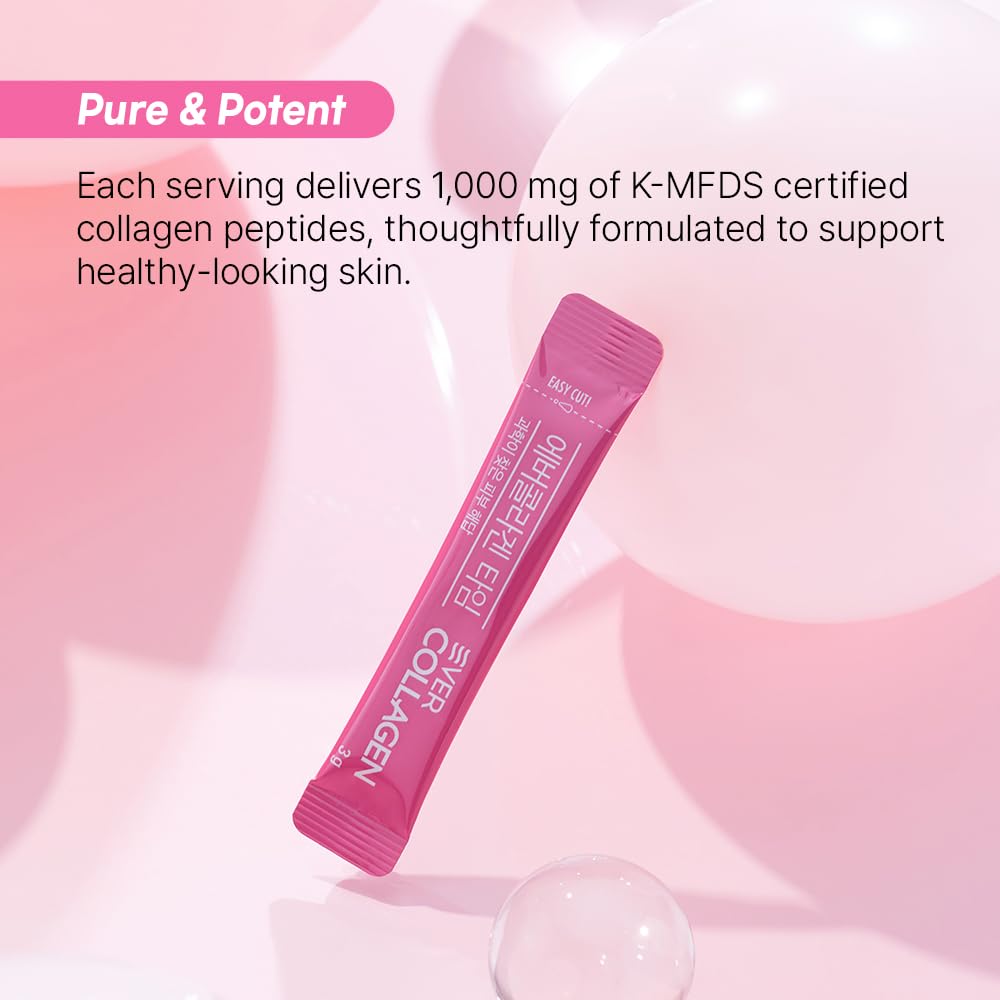 EVER COLLAGEN TIME Marine Collagen Peptides Powder Stick for Skin Hair Nails - image 5