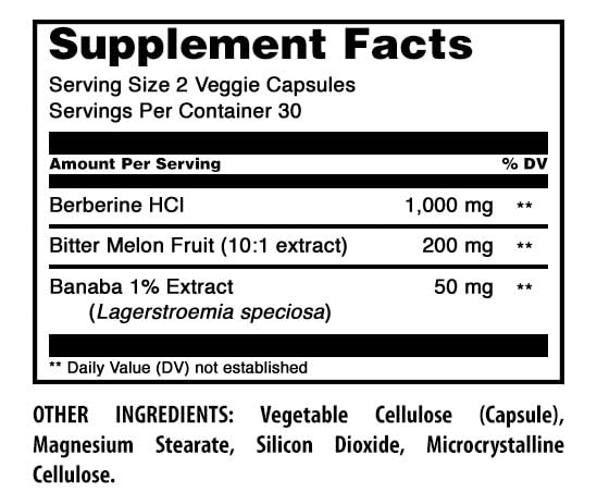Amazing Nutrition Berberine with Bitter Melon & Banaba Extract - image 2