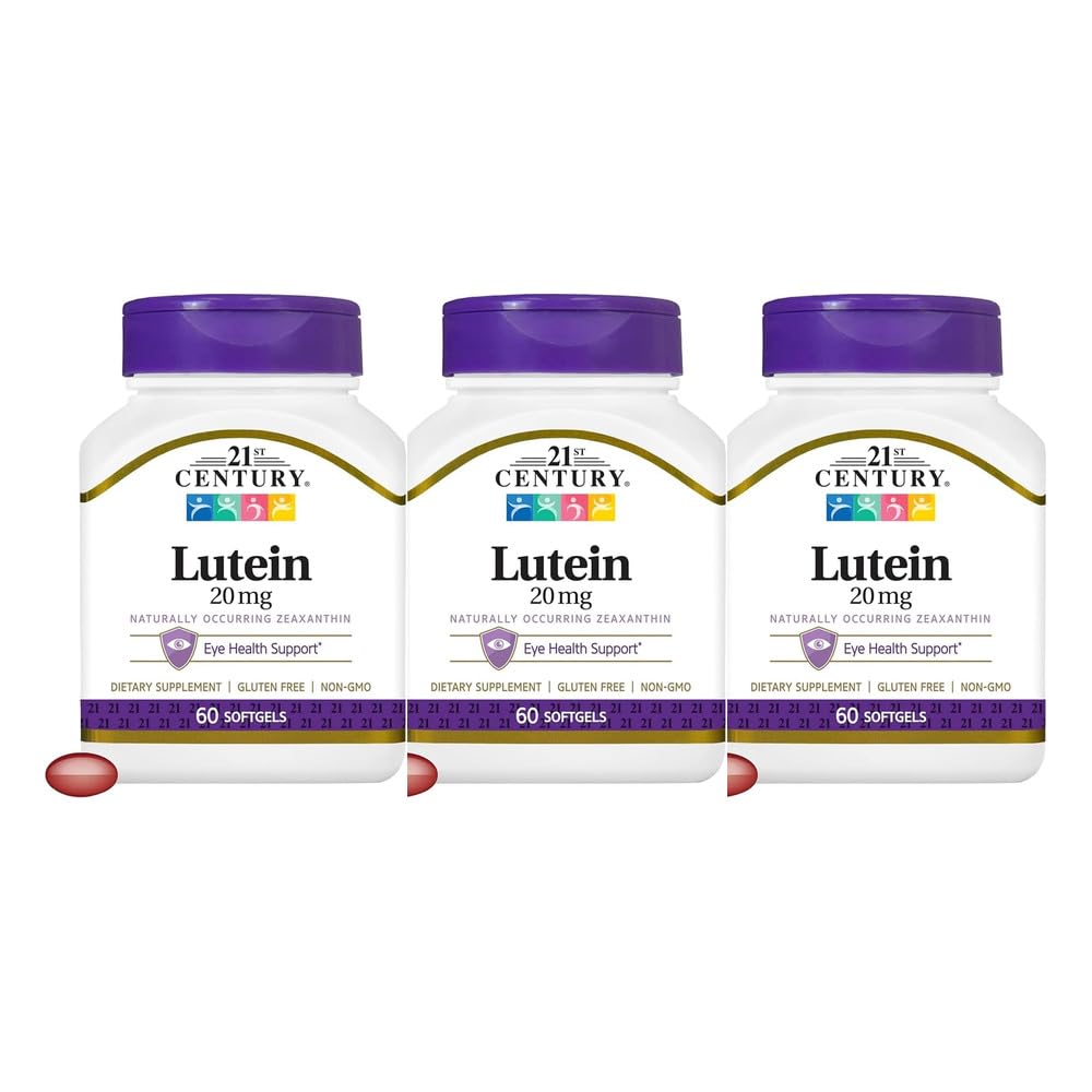 21st Century Lutein 20 mg Softgels - 180 Count