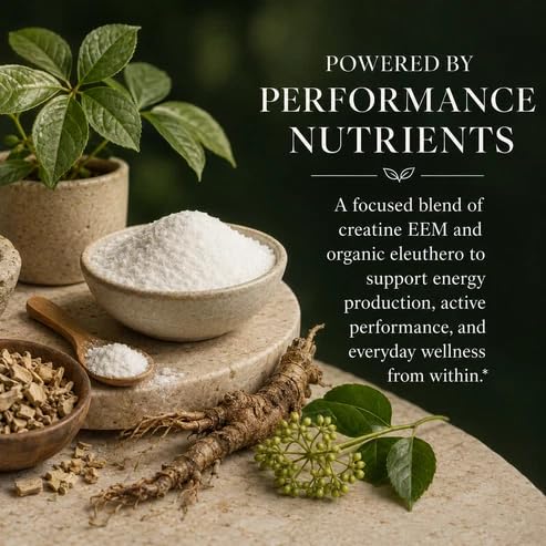 Green Organic Supplements Creatine EEM Fusion, 90 Vegetarian Capsules, High