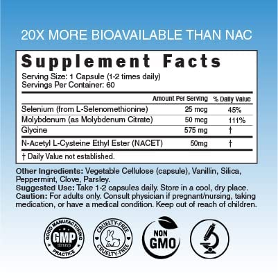 Nature's Fusions Nutri Neuro NAC N-Acetyl Cysteine NACET - 60 Capsules - image 3