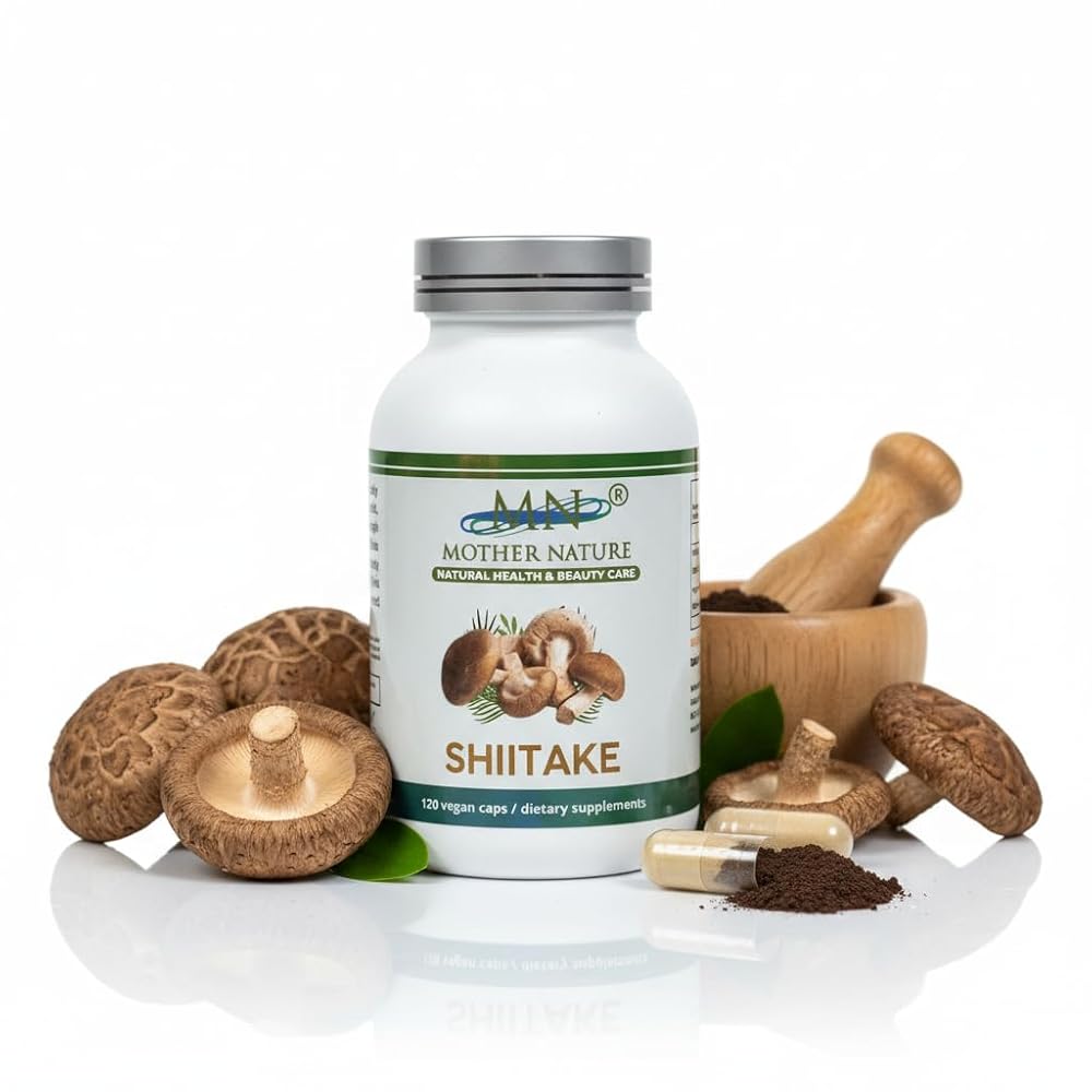 MN Mother Nature Shiitake Mushroom Supplement 1000mg - 120 Capsules