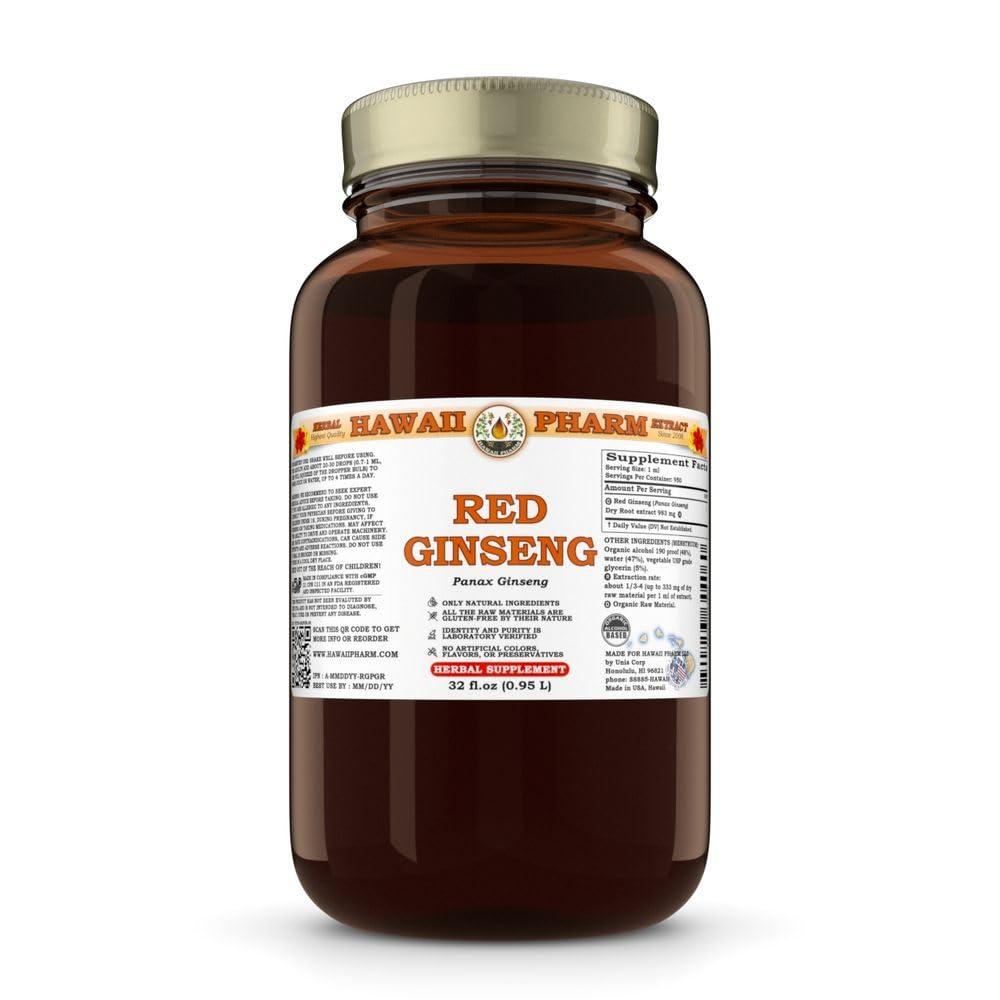 Hawaii Pharm Red Ginseng (Panax Ginseng) Liquid Extract