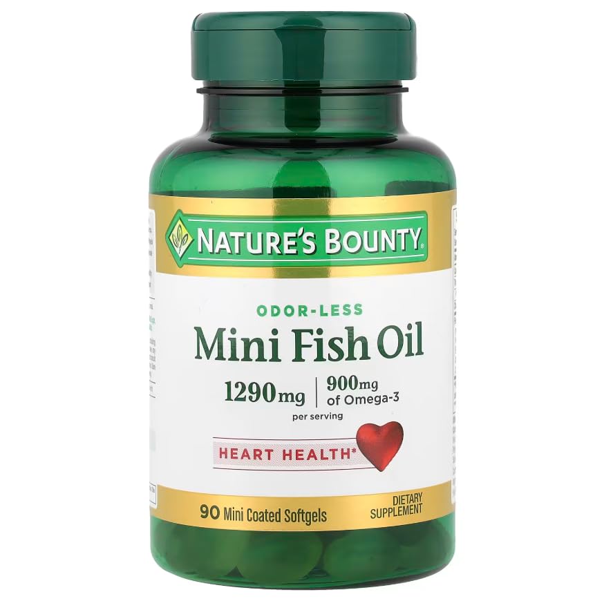 Nature's Bounty Fish Oil 1290 mg Mini Softgels - 180 Count - image 2