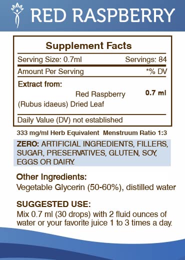 Secrets of the Tribe Red Raspberry Tincture Alcohol-Free Extract - 2 FL OZ - image 4