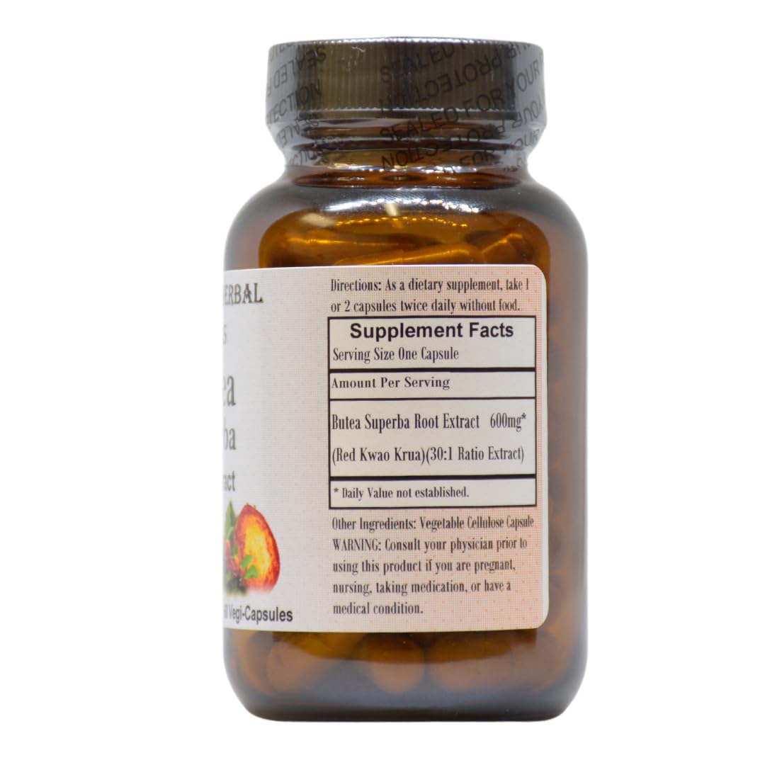 Barlowe's Herbal Elixirs Butea Superba Extract 600mg - 60 Vegan Capsules - image 2