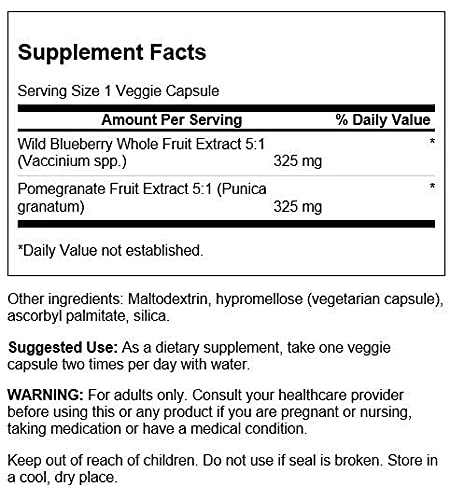 Swanson Greens Wild Blueberry & Pomegranate - 60 Vegetarian Capsules - image 2