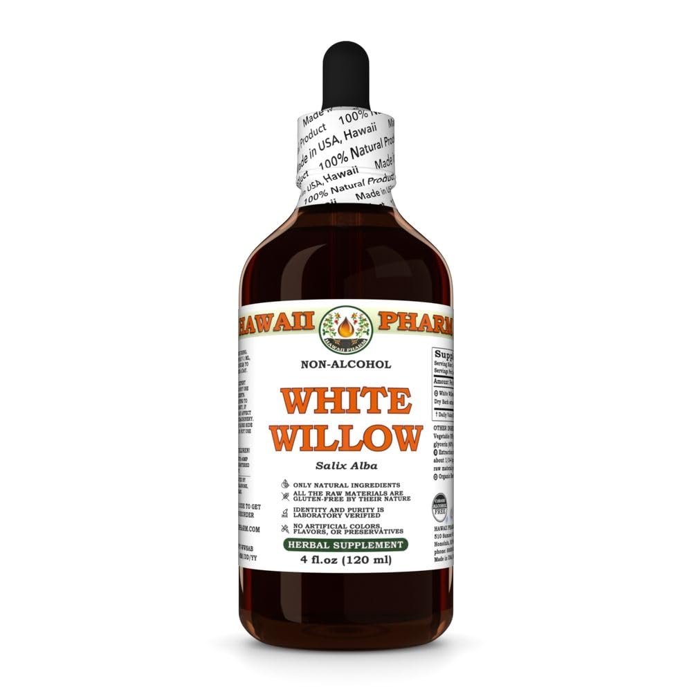 Hawaii Pharm White Willow (Salix alba) Bark Alcohol-Free Extract