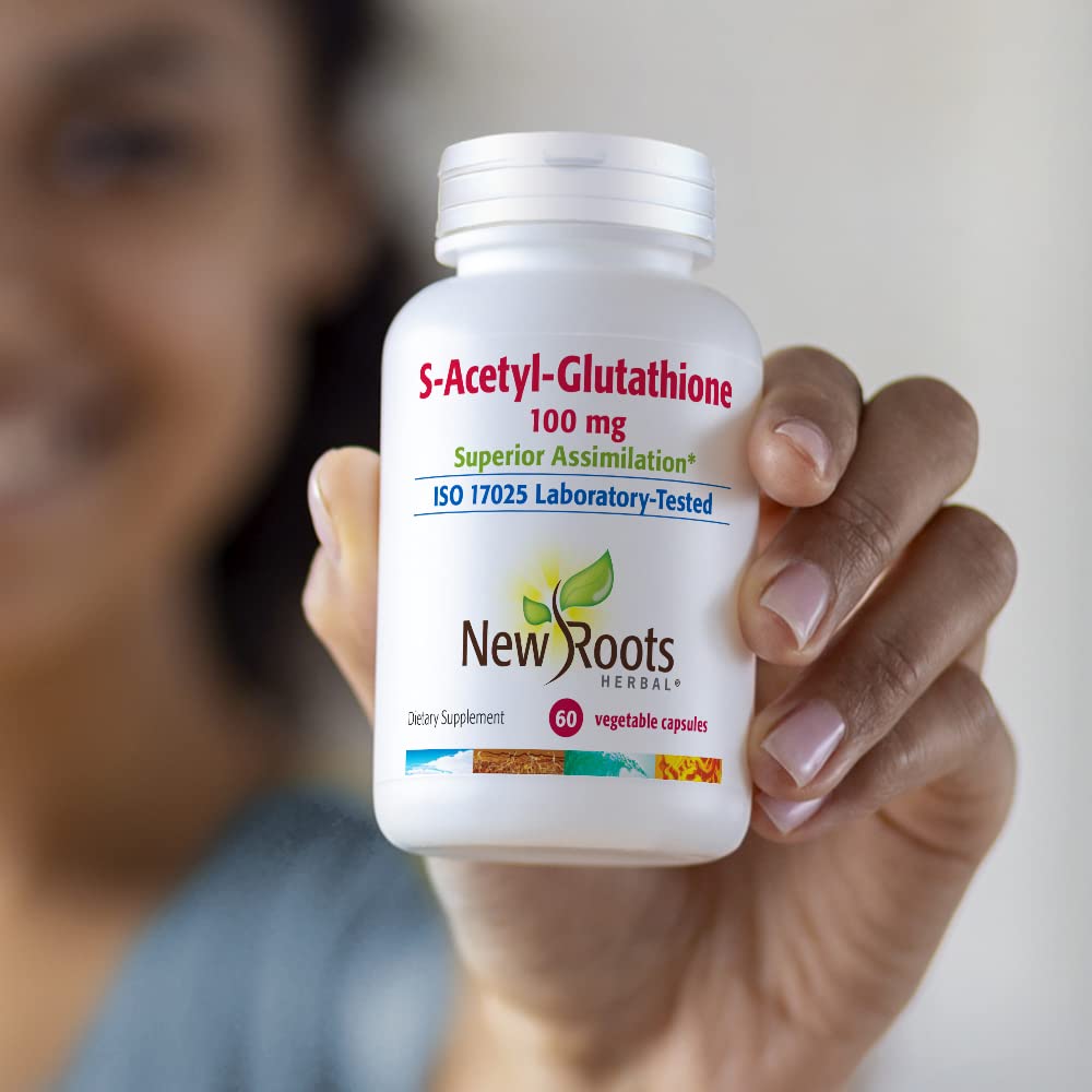 New Roots Herbal S-Acetyl-Glutathione 100mg - 60 Vegetarian Capsules - image 3