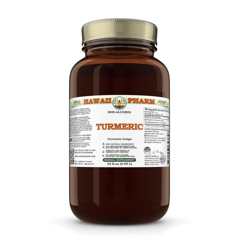 Hawaii Pharm Turmeric (Curcuma Longa) Rhizome Alcohol-Free Extract