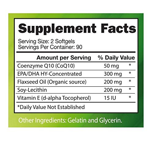 VitaVita Extra Strength CoQ10 Complex with EPA/DHA - 180 Softgels - image 5