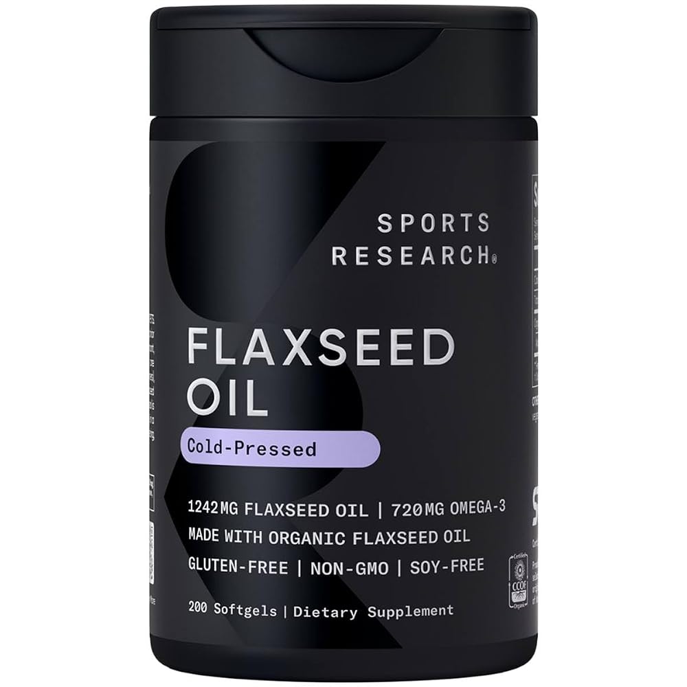 Sports Research Organic Flaxseed Oil 1242mg - 200 Softgels