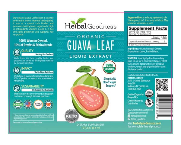 Herbal Papaya Organic Guava Leaf Extract - 1 Fl Oz - image 10