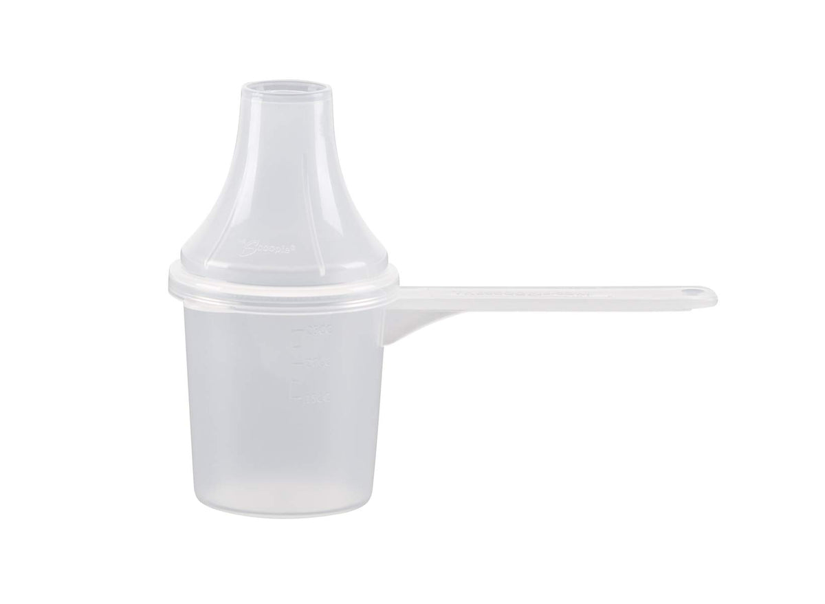 The Scoopie Plastic Short Handle Scoop with Attached Funnel