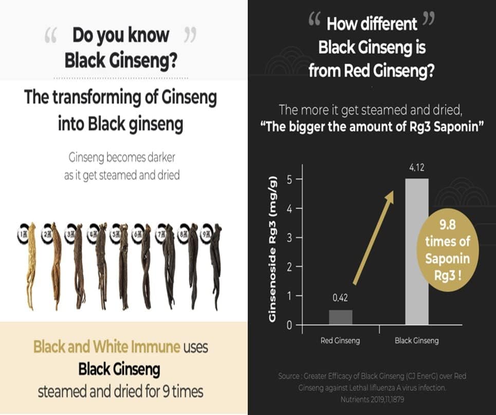 H HEBLIS Korean Black Ginseng White Platycodon Energy Sticks - 30 Pack - image 5