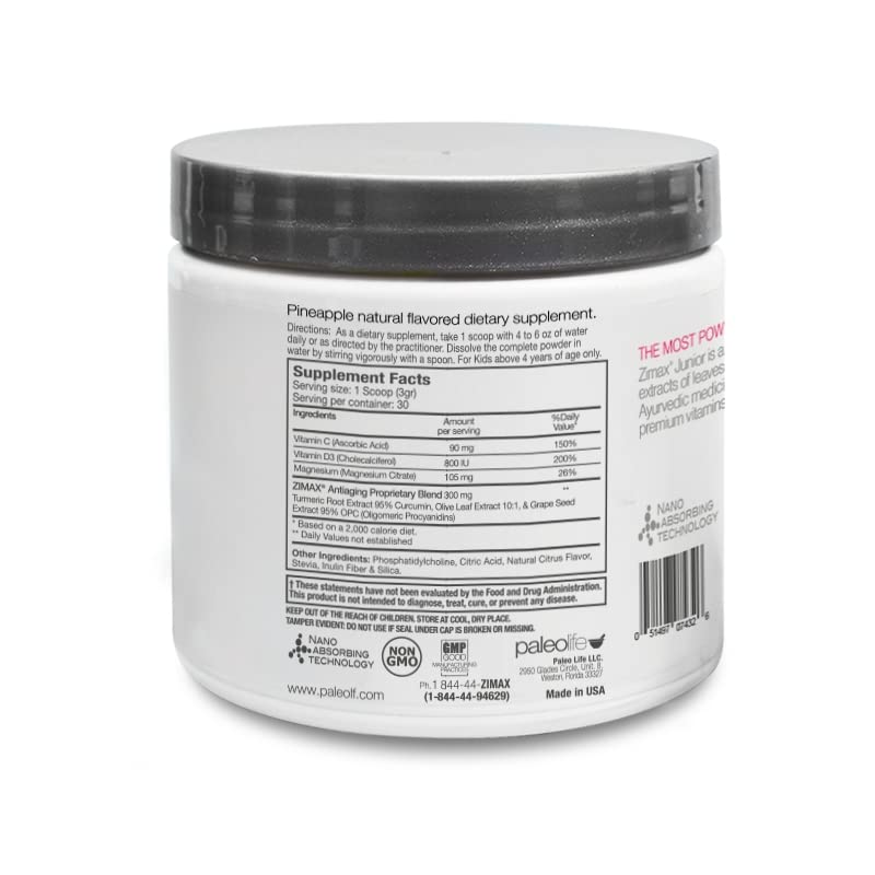 Paleolf Zimax Junior Antioxidant Powder for Children 4-16 Years - 90g - image 2