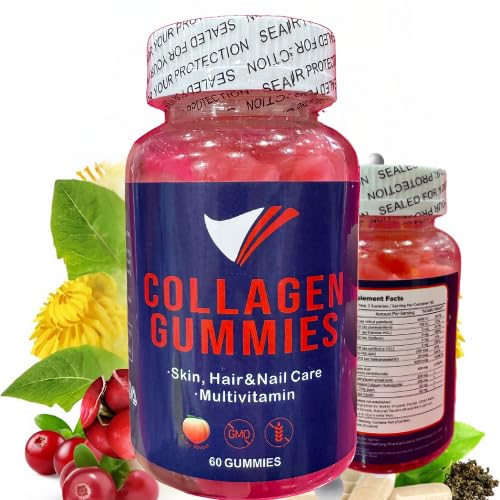 B2U Collagen Gummies for Women & Men with Biotin - 60 Gummies