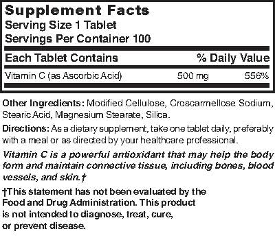 Nature's Blend Vitamin C 500 mg - 100 Tablets - image 3