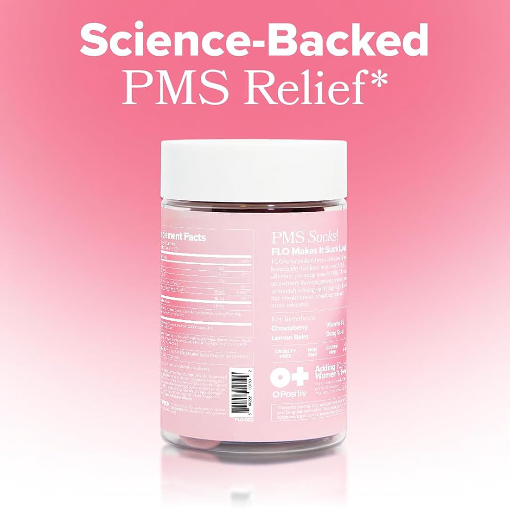 O Positiv FLO PMS Gummies for Women - Proactive PMS Relief - Targets