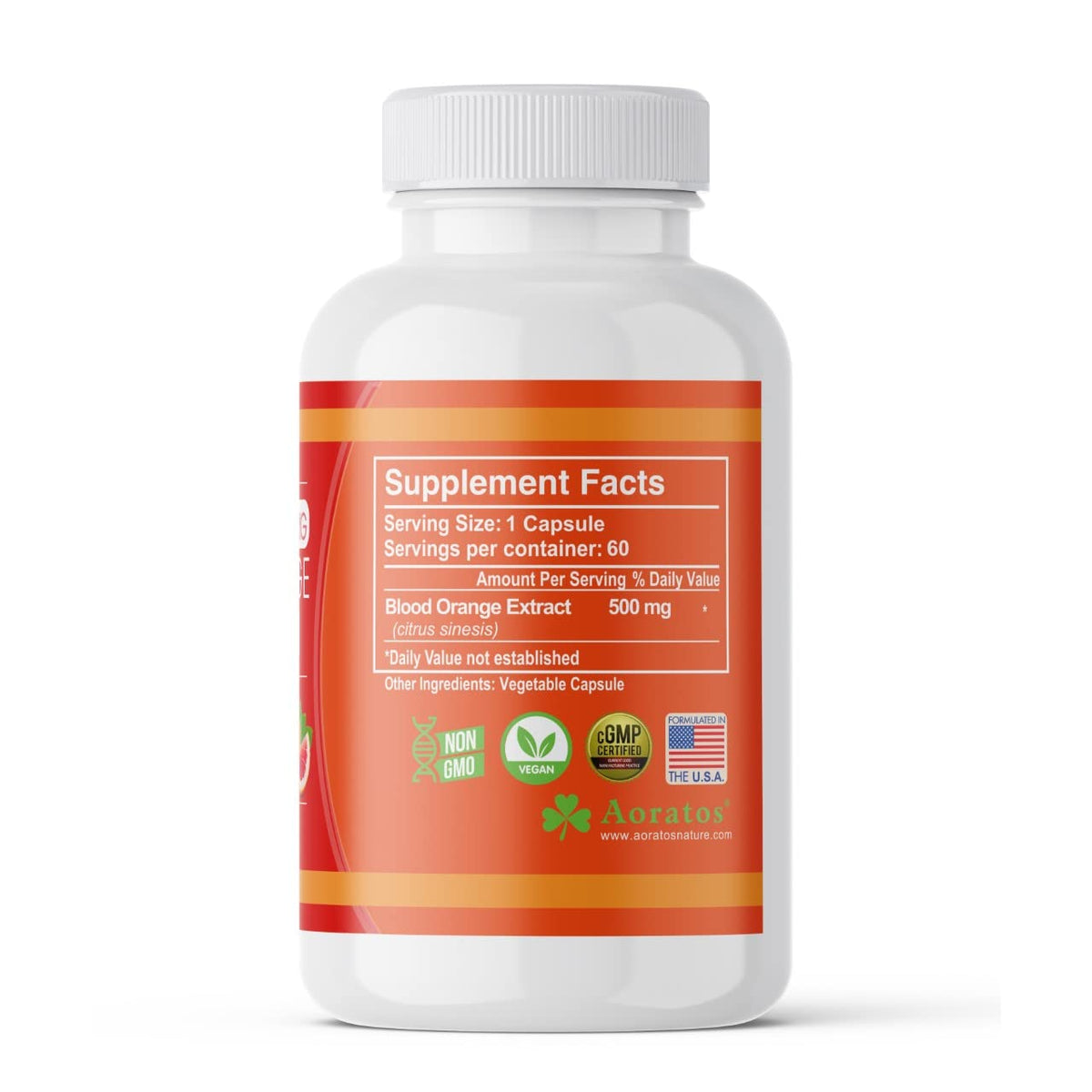 Aoratos Moro Red Orange Supplement - 60 Vegetarian Capsules - image 2