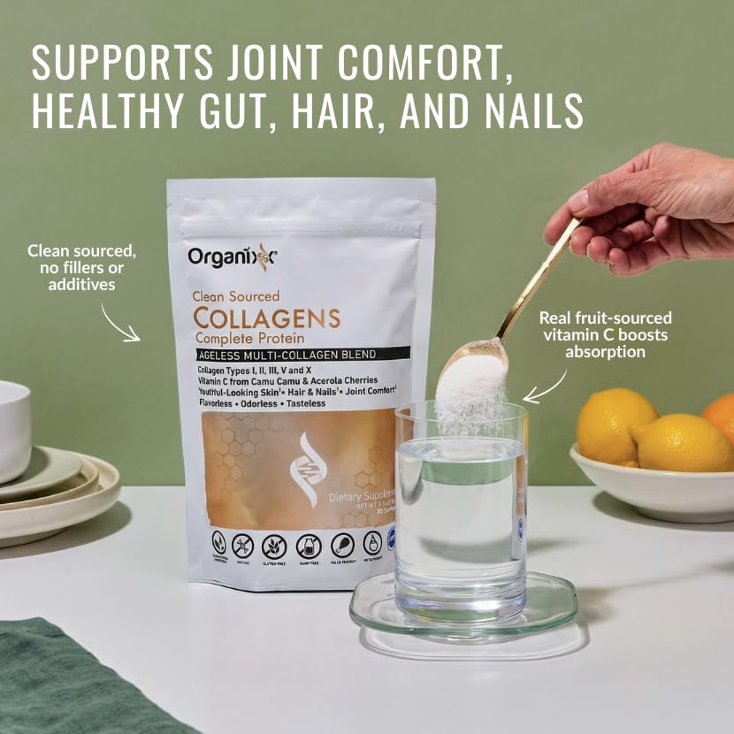 Organixx Clean Sourced Collagen Peptides Powder - 20 Servings - image 3