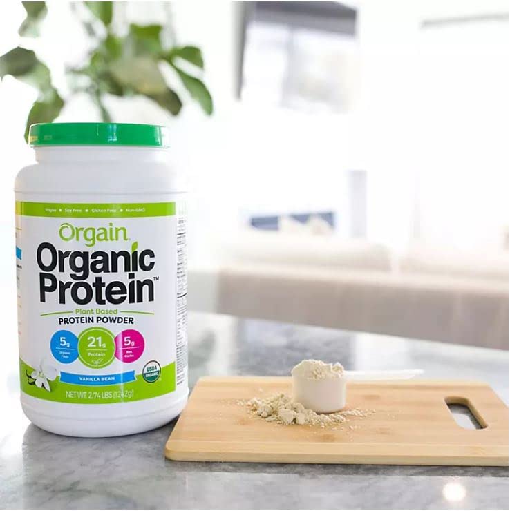 Orgain Organic Vegan 21g Protein Powder, Peppermint Hot Cocoa, 1.02 lb
