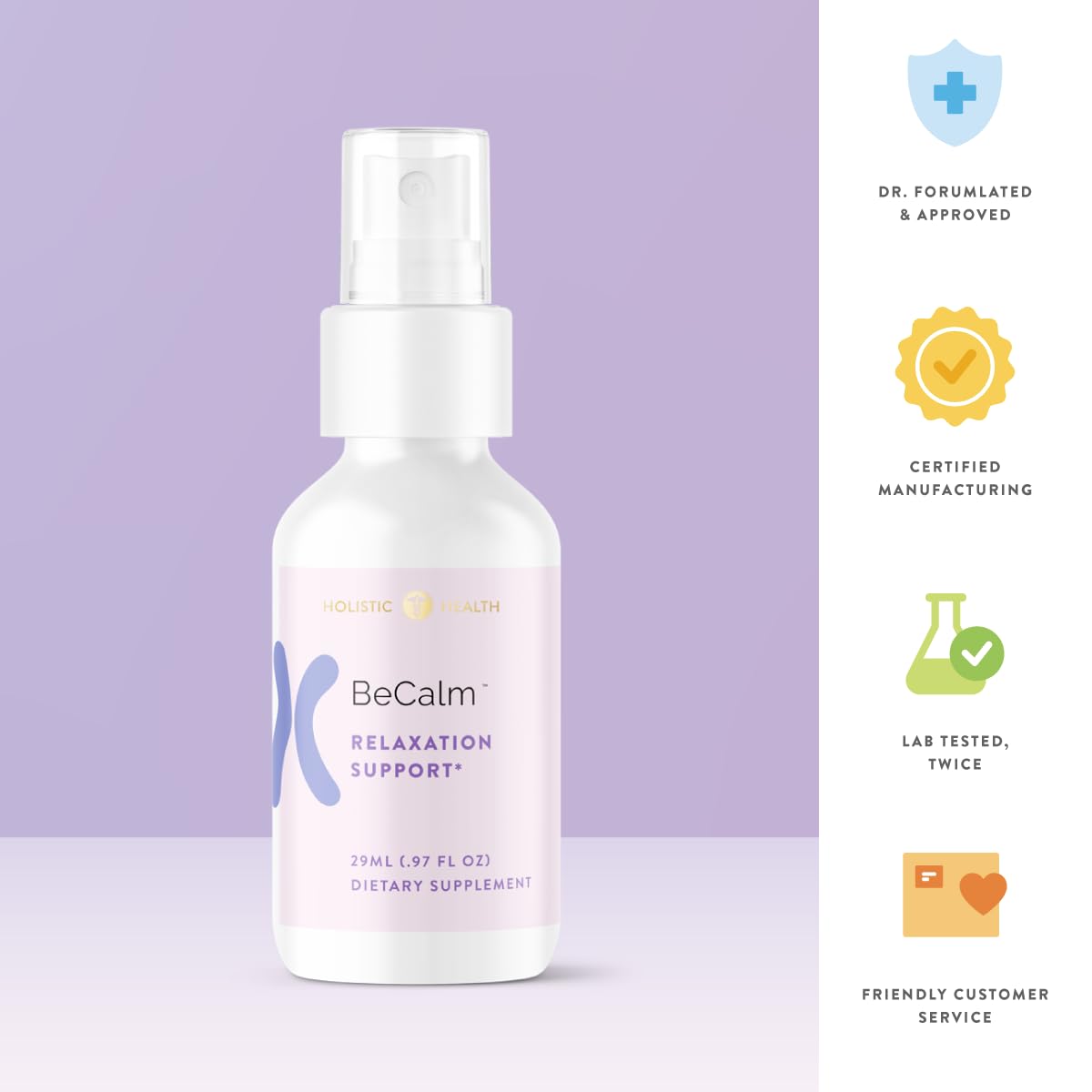 Holistic Health BeCalm Spray for Stress Relief - 29 ML - image 5
