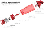 VOLTRX Premium Electric Protein Shaker Bottle 24 oz - Spore Red - image 2