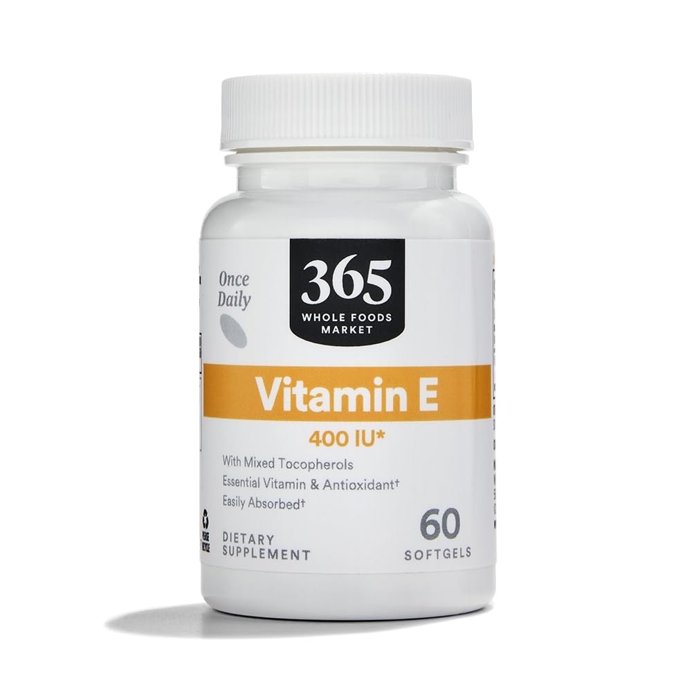 365 by Whole Foods Market Vitamin E 400 IU Mixed Tocopherols - 60 Softgels