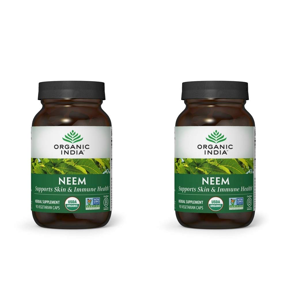 ORGANIC INDIA Neem Leaf Capsules Herbal Supplement - 180 Capsules