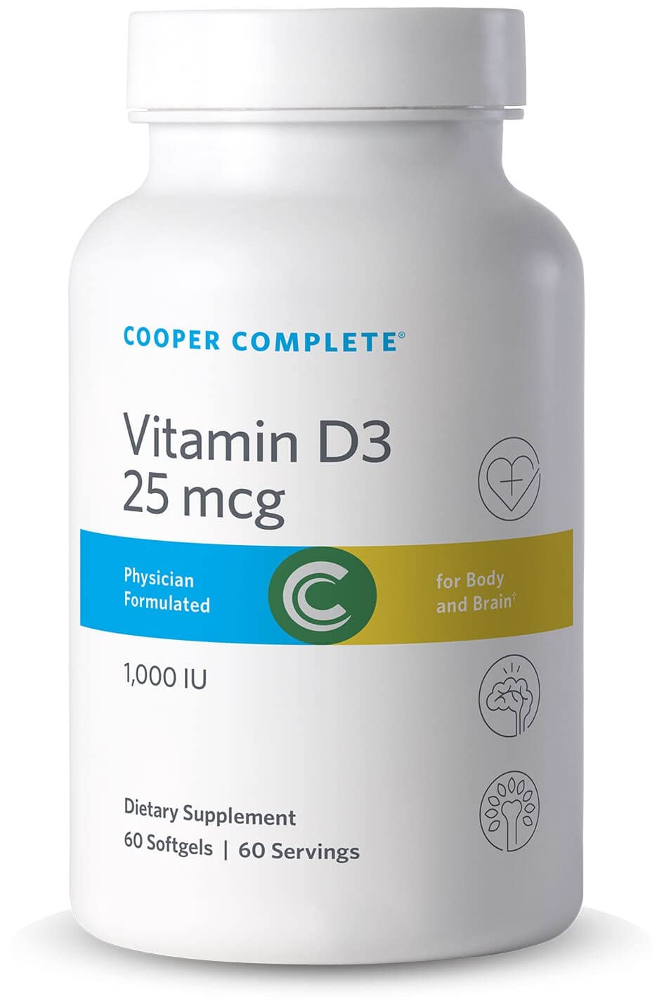 Cooper Complete Vitamin D3 25 mcg (1000 IU) - 60 Softgels
