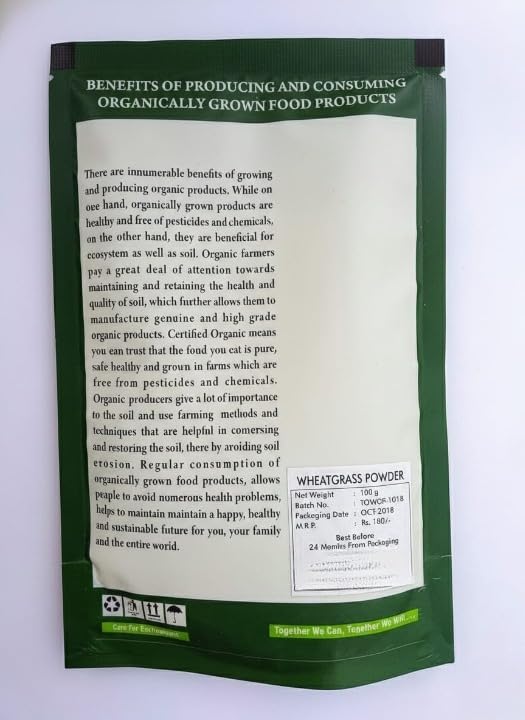 Generic Organic Wheatgrass Powder Vegan & Gluten-Free - 100g - image 2