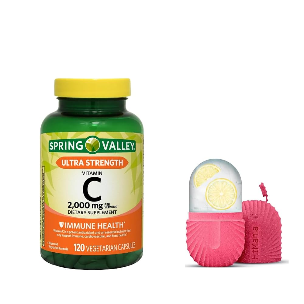 FitMania Spring Valley Ultra Strength Vitamin C 2,000 mg - 120 Capsules