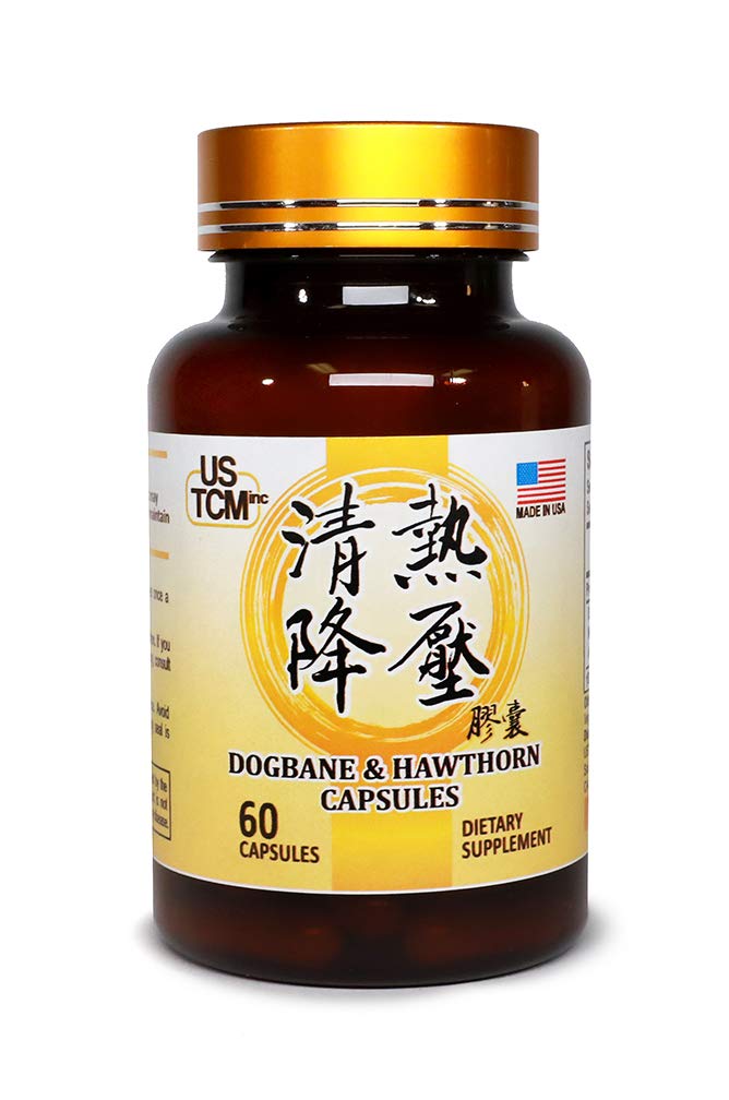 USTCM Dogbane Hawthorn Capsules 500mg - 60 Vegetable Capsules