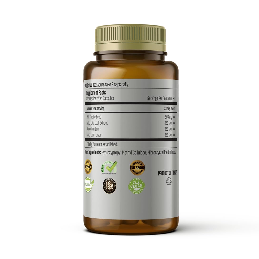TALYA Milk Thistle Silymarin Liver Support Supplement - 60 Capsules - image 2