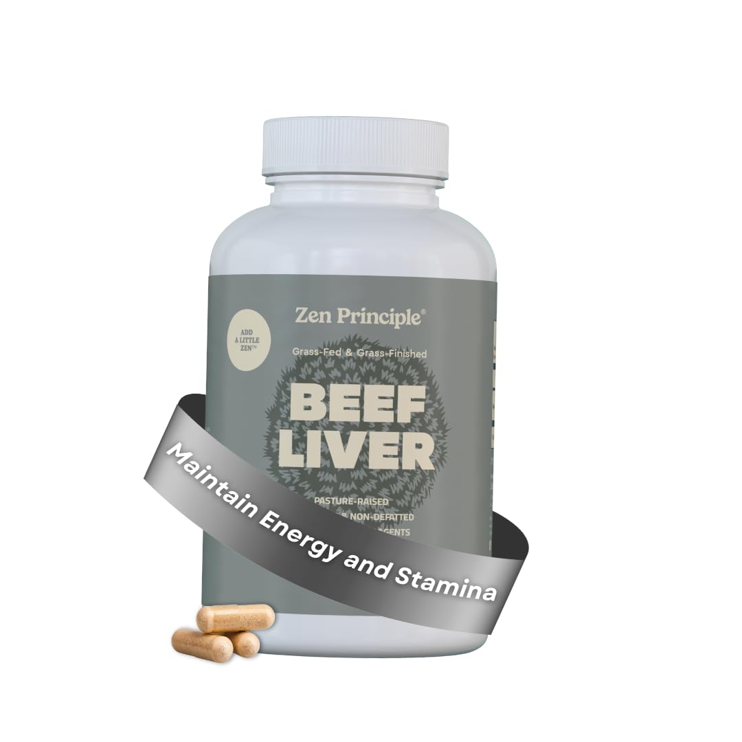 Zen Principle Grass-Fed Beef Liver Supplement - 180 Capsules