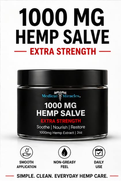 Medical Miracles Hemp Salve 1000 MG - 2 oz - image 2
