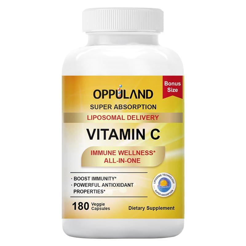 oppuland Vitamin C Immune Support - 180 Vegetarian Capsules