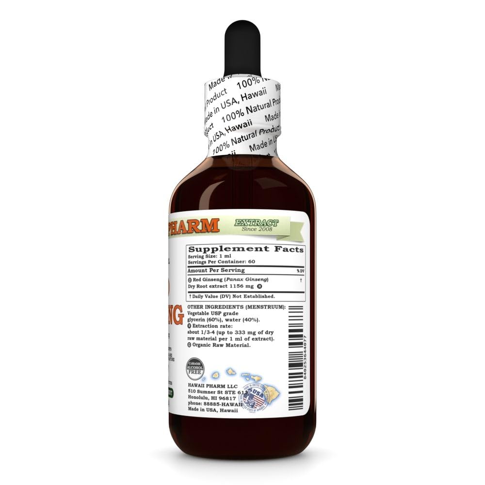 Hawaii Pharm Ginseng (Panax Ginseng) Root Alcohol-Free Extract