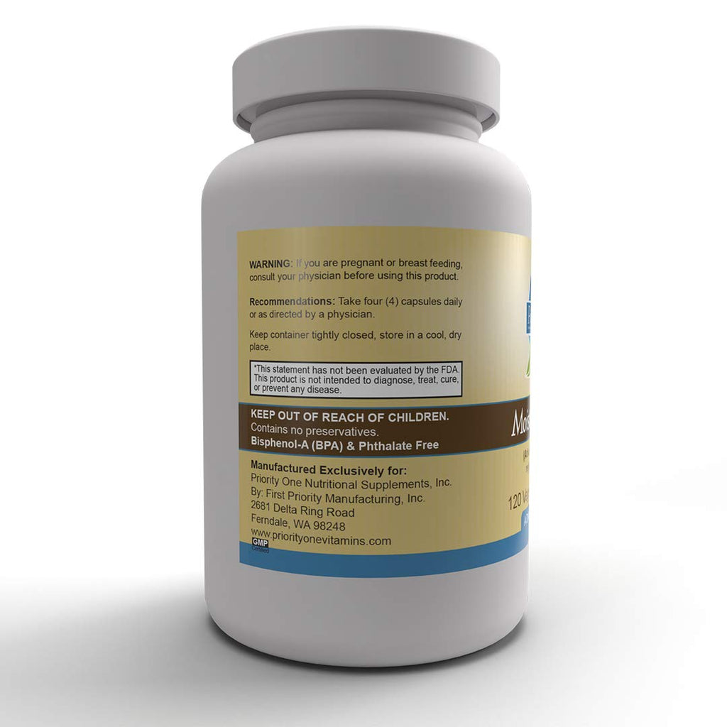 Priority One Vitamins Moisture Within Skin Support - 120 Vegetarian Capsules - image 4