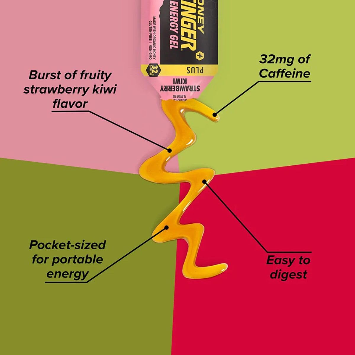 Honey Stinger Strawberry Kiwi Energy Gel - Pack of 24 - image 4