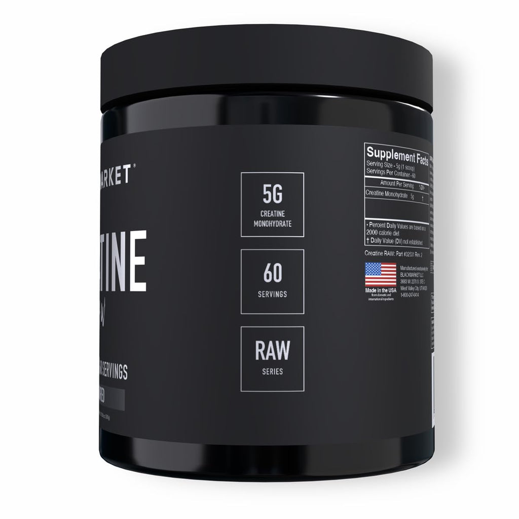 BLACKMARKET RAW Creatine Monohydrate Powder - 300 Grams - image 2