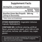 ML Naturals Brazilian Green Propolis 500mg Immune Support - 240 Capsules - image 2