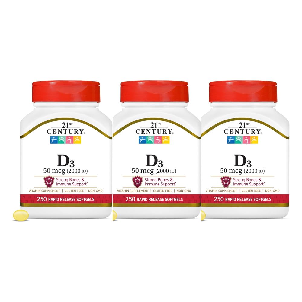 21st Century Vitamin D3 2000 IU - 750 Softgels