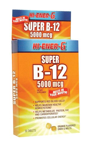 Hi-Ener-G Super B-12 5000 mcg - 30 Tablets