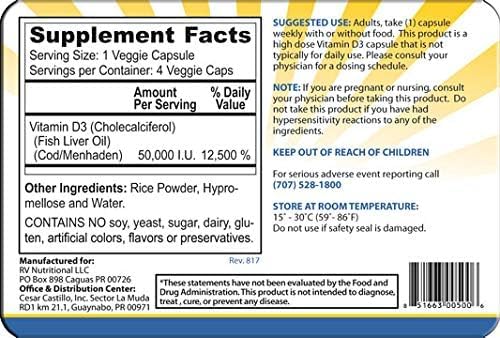 Generic Optimal D3 50,000 IU Vitamin D3 - 1 Capsules - image 2