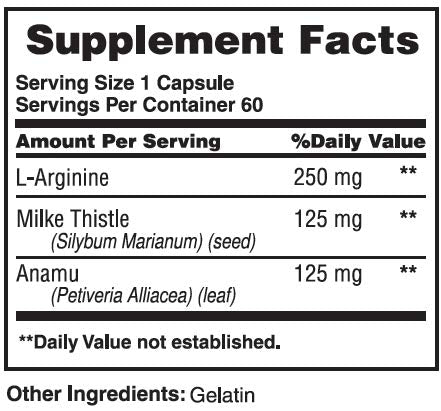 Earth's Creation Liver MAX with L-Arginine Milk Thistle & Anamu - 60 Capsules - image 2