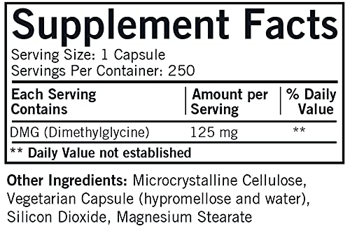 Kirkman DMG (Dimethylglycine) 125 mg - 250 Vegetarian Capsules - image 2
